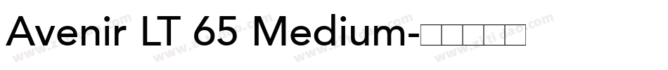Avenir LT 65 Medium字体转换